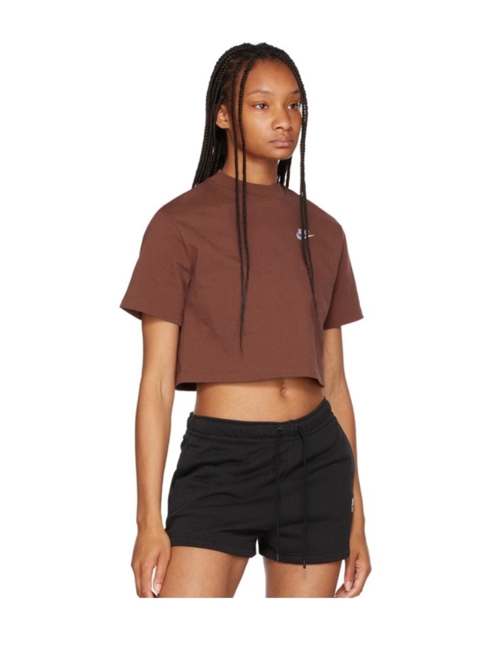 Nike Sportswear Cropped Oversized Chocolate Brown Women’s Size M